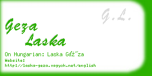 geza laska business card